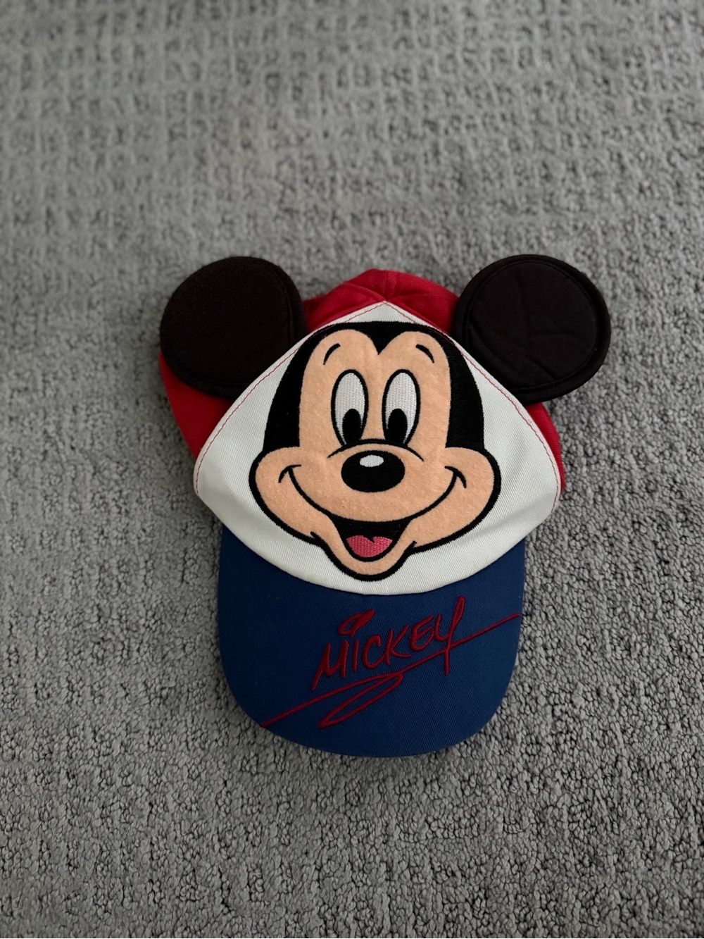 Disney Kids Mickey Mouse Cap in Red, White & Blue with Ears